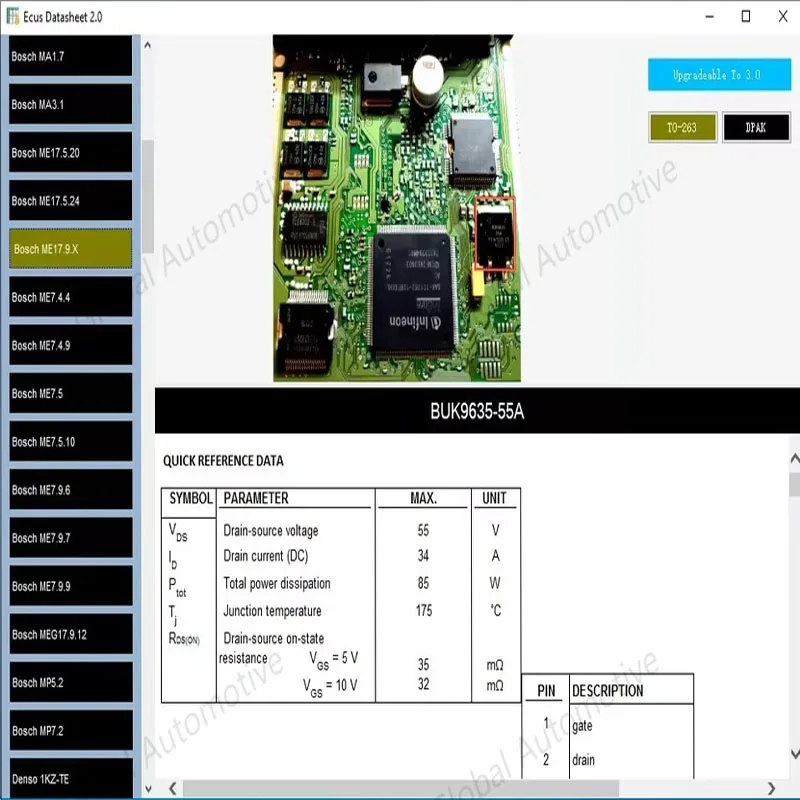 Datasheet ECUs 2.0 repair course PCB workshop factory repair ECU service Automobile Diagnostic Tools link Car Vehicle Tool Auto