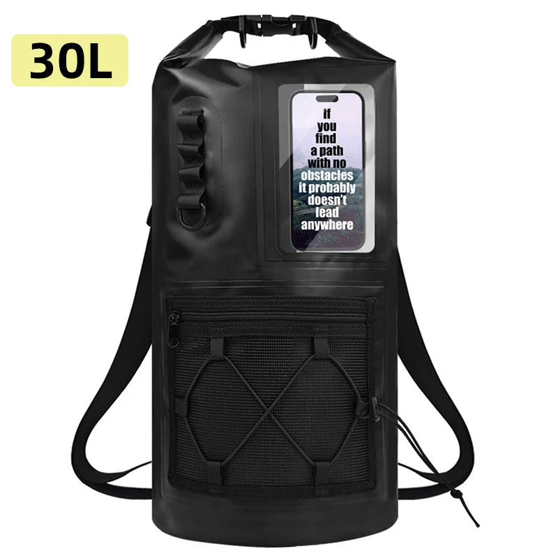 20L/30L wasserdichte Trockentasche für Damen und Herren, wasserdichter PVC-Schulterrucksack zum Schwimmen, Rafting, Kajakfahren, Trekking, Outdoor-Sporttasche – Detail 8