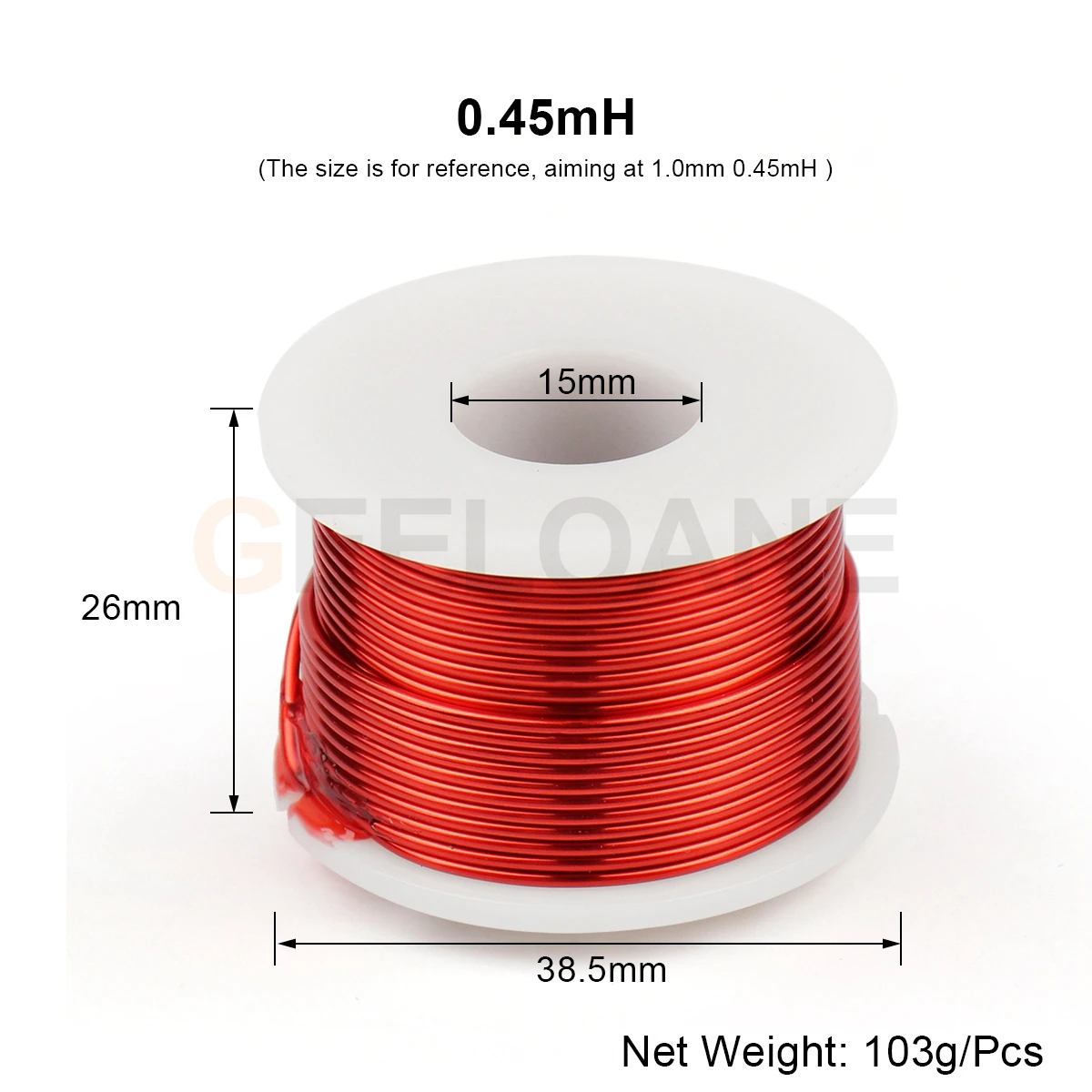 GEELOANE 4N الهواء الأساسية مغو لفائف 1.0 مللي متر مخصص 0.1mH-7.3mH إطار دائري مجوف بالمينا لفائف نحاسية لمكبر الصوت HIFI كروس #6