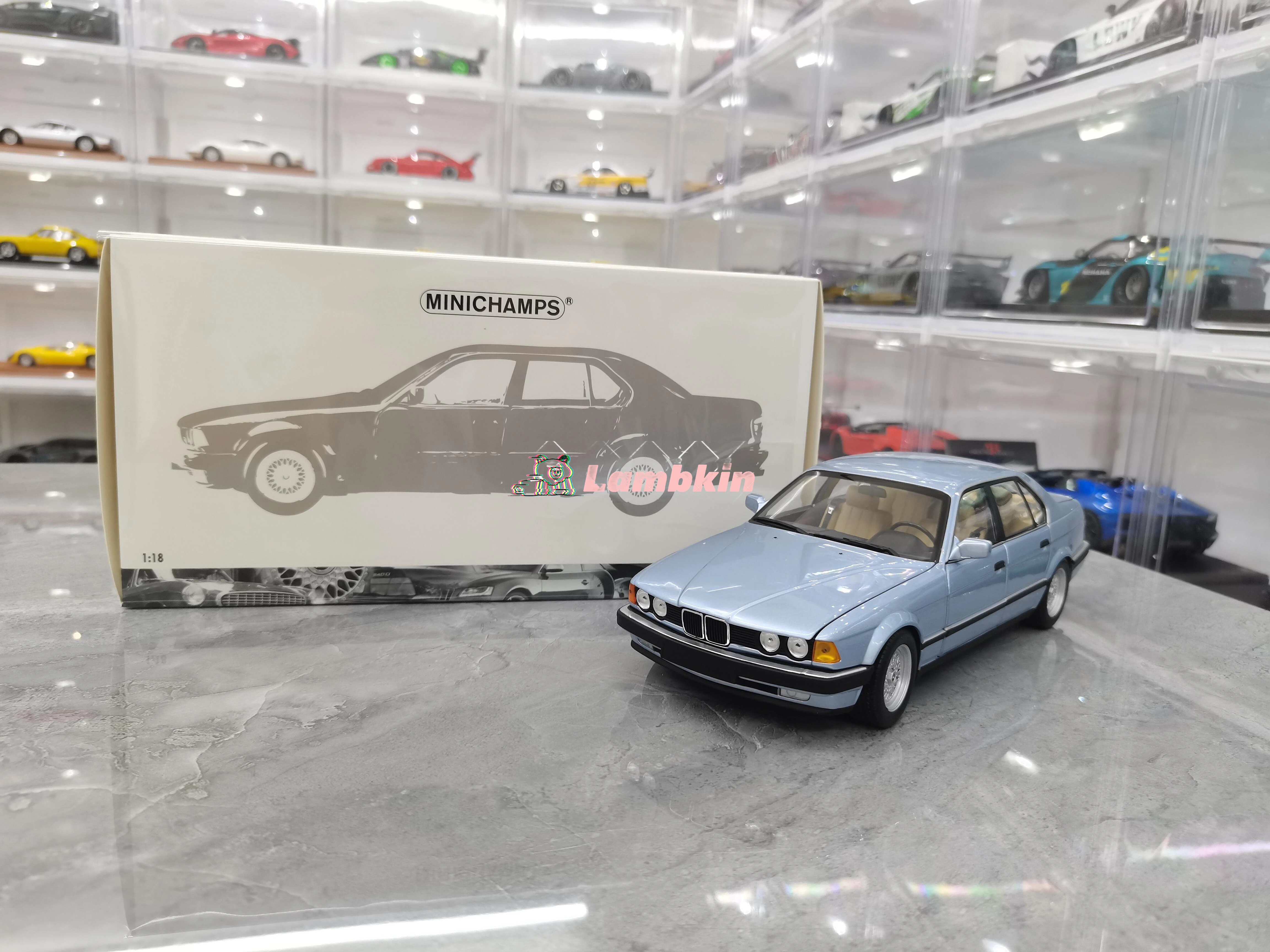 MINICHAMPS 1:18 for BMW 7 Series 1986 730i E32 simulation alloy car model collection gift display miniature model