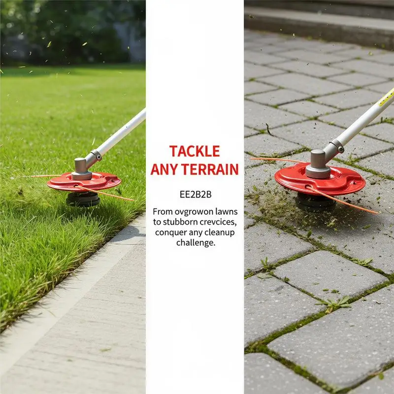 Iron Base Grass Trimmer Head High Strength Nylon Cutting Lines Universal Fit for Farm Garden Lawn Maintenance