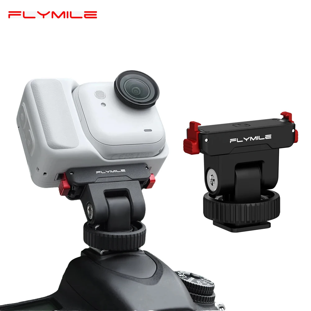 

Flymile Magnetic Adapter Mount for Insta360 GO UItra Accessories Quick Release Base Mount 1/4 Screw Hole Cold Shoe Mount