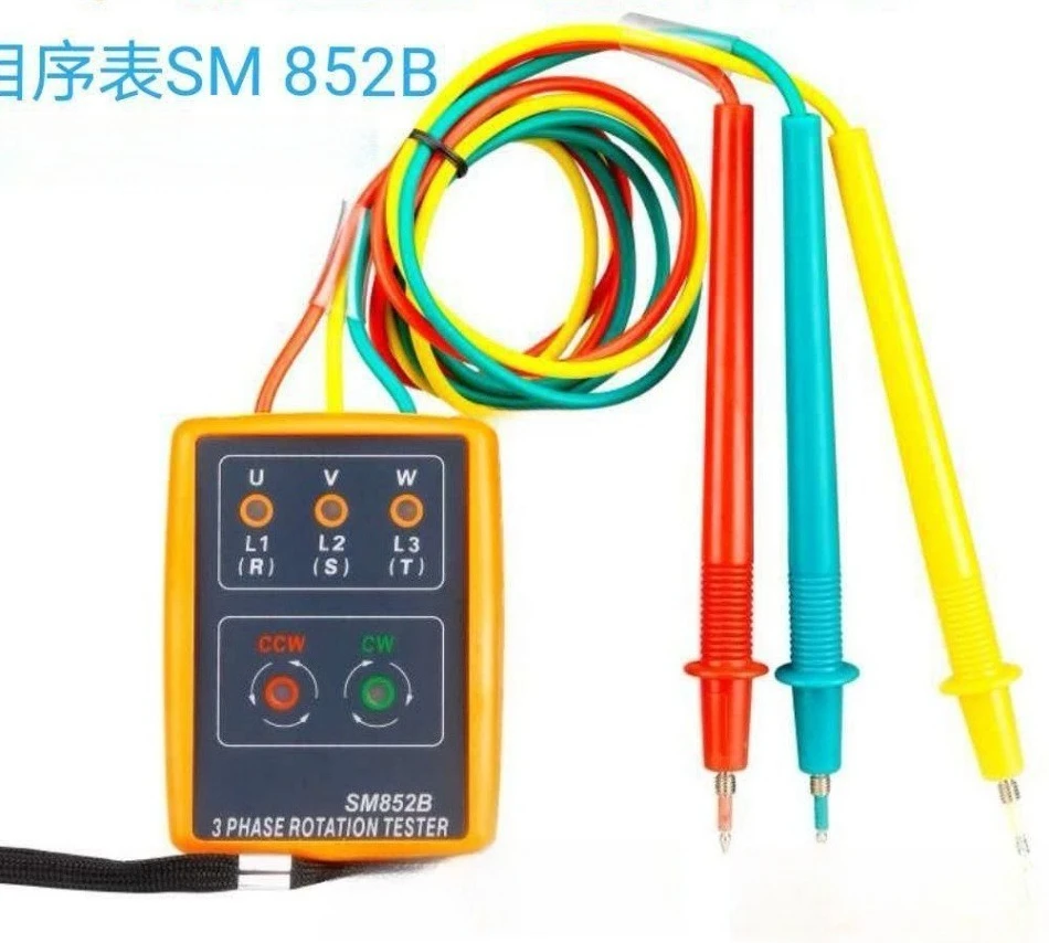 Phase Sequence Table Three-phase Detector, SM852B Handheld Phase Sequence Detector