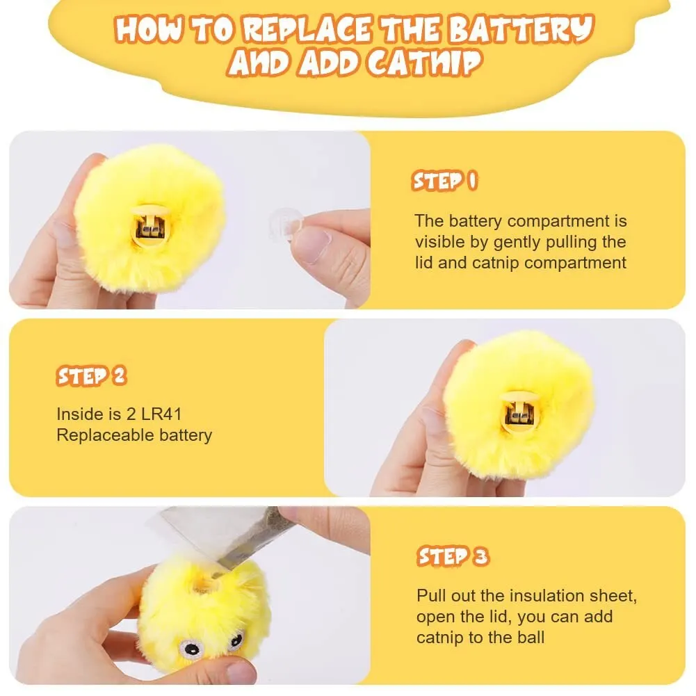 ของเล่นแมวอัตโนมัติพร้อมเสียงเห่าแบบสุ่ม ลูกบอลตุ๊กตาแบบอินเทอร์แอคทีฟสำหรับบรรเทาความเบื่อและออกกำลังกาย ของขวัญสำหรับสัตว์เลี้ยงแบบไฟฟ้า