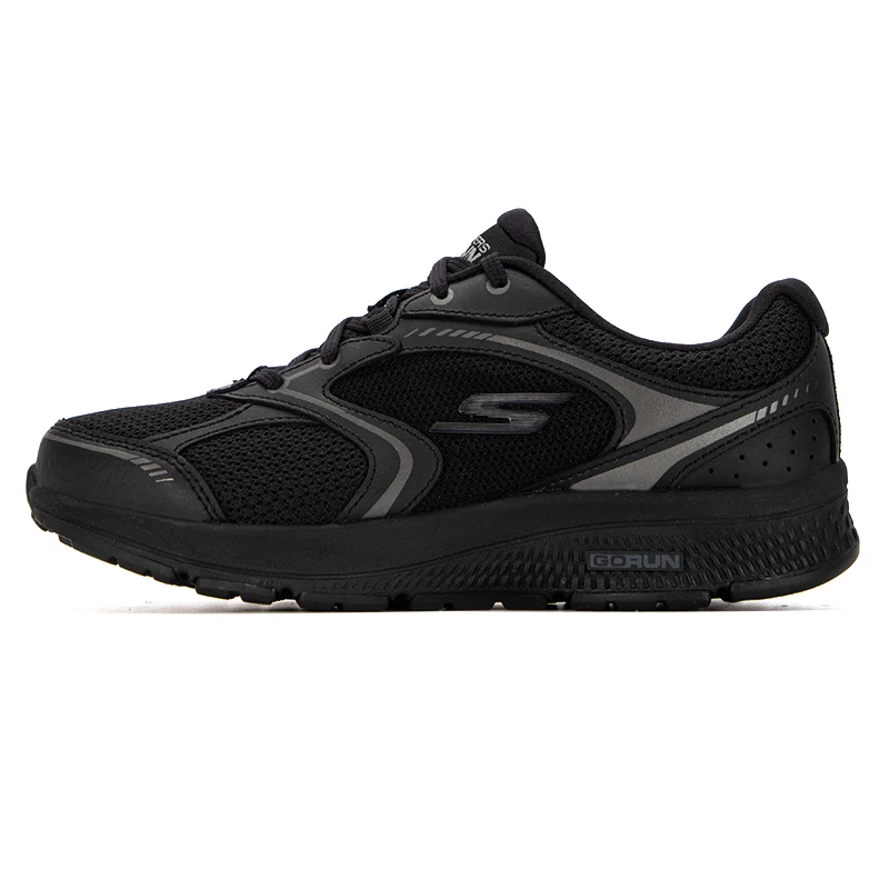 Skechers Go Run, zapatillas para correr con tiras para mujer, zapatos informales bajos, zapatos deportivos acolchados cómodos, zapatos de entrenamiento físico 128280-Bbk