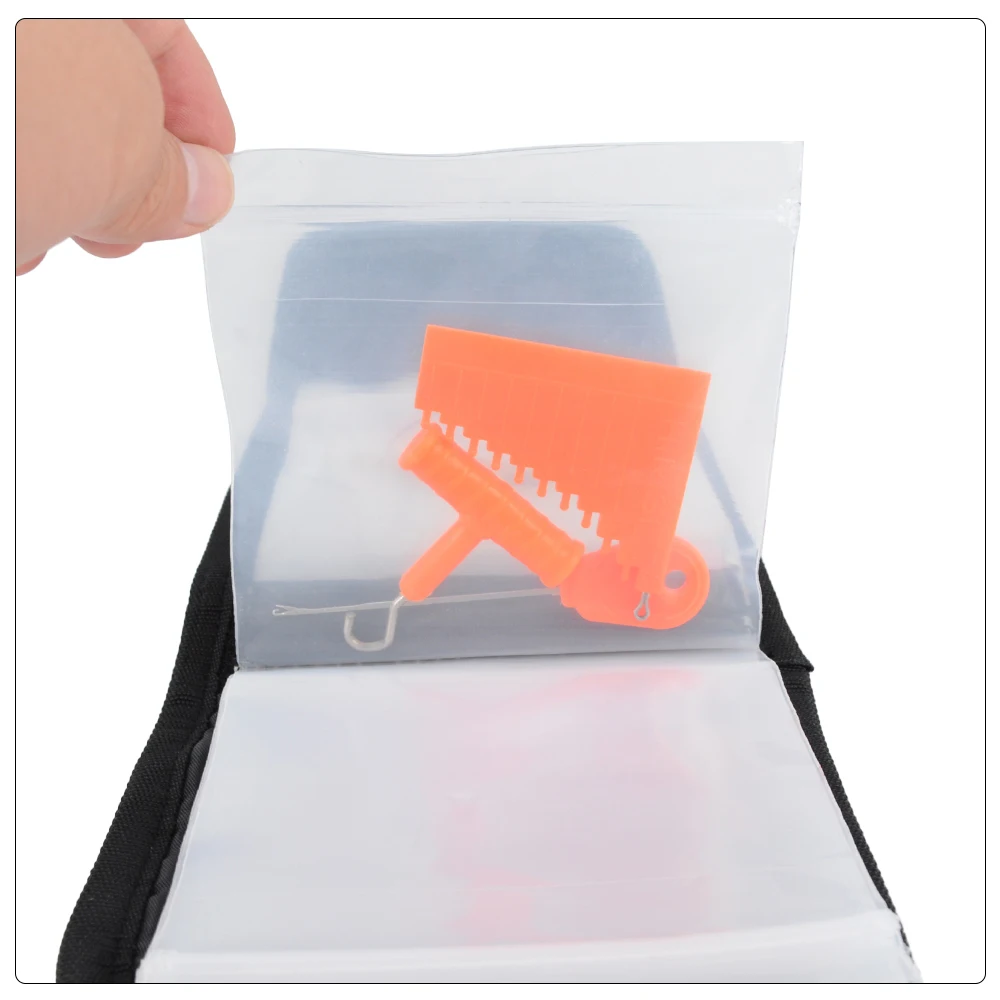 Hirisi Fishing Rig Bag Tackle Accessory Storage Bag for Carp Fishing Tackle Rigs Wallet Hair Rigs Transparent Carry Bag