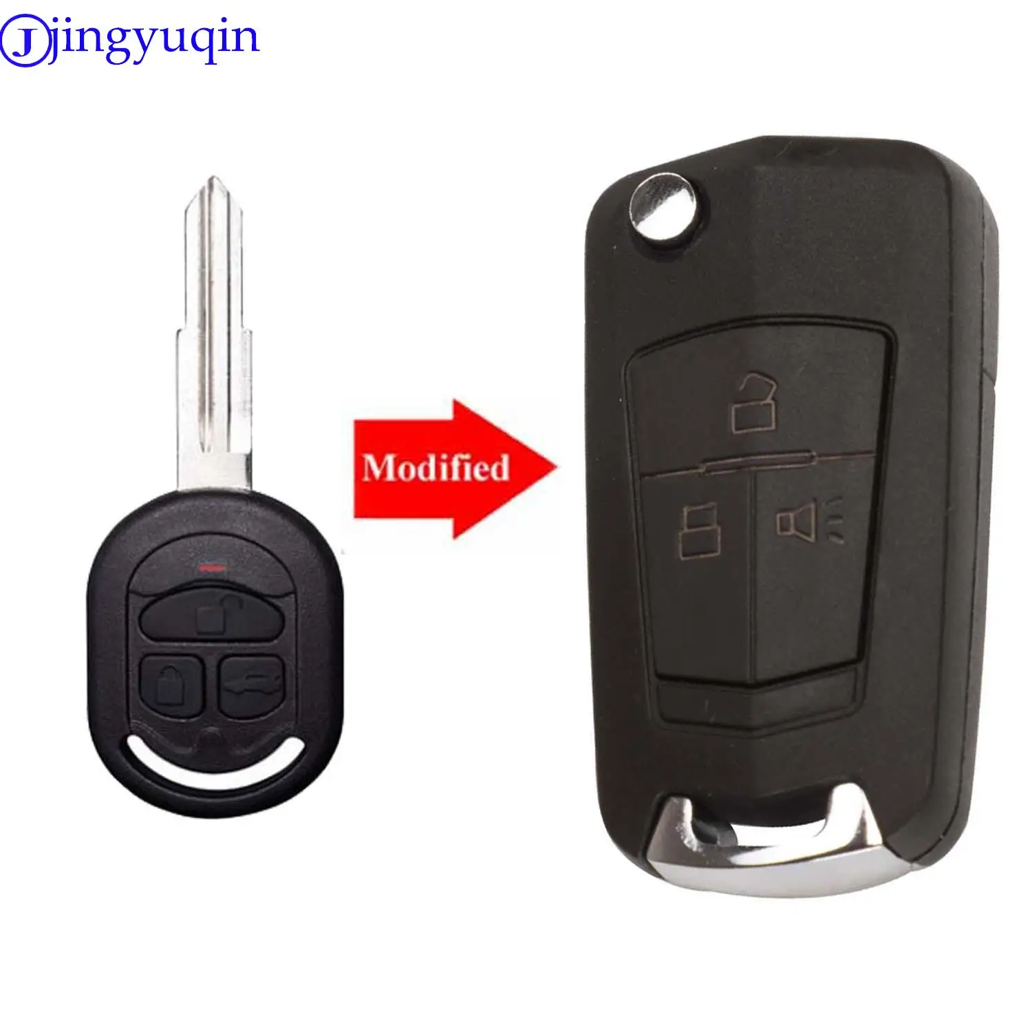 

jingyuqin 10P 3b Modified Remote Key Shell Case for Chevrolet Lacetti/Optra/Nubira Vehicle Pocket Alarm 2005 2006 2007 2008 2009