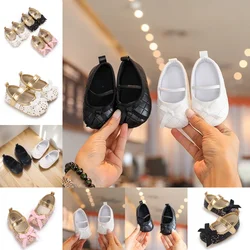 Fashionable and cute bow Mary Jane shoes, suitable for baby girls, comfortable, lightweight, non slip, soft flat shoes, suitable