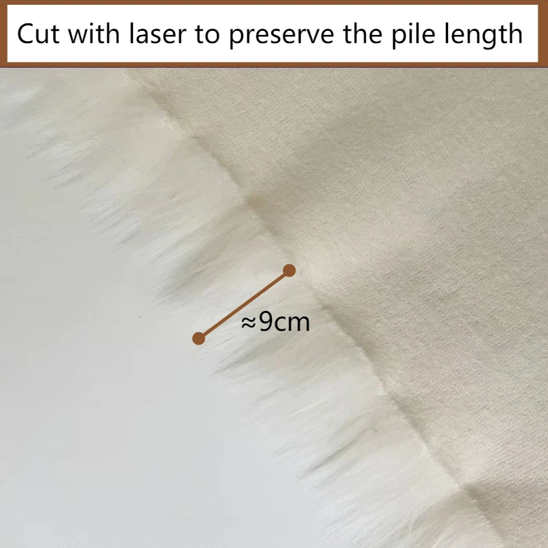 9 سنتيمتر العاج الأبيض طويل كومة فو الفراء النسيج مثالية ل Fursuit ، تأثيري حلي ، تقليم ، عيد الميلاد الديكور ، DIY بها بنفسك سانتا كلوز اللحية #5