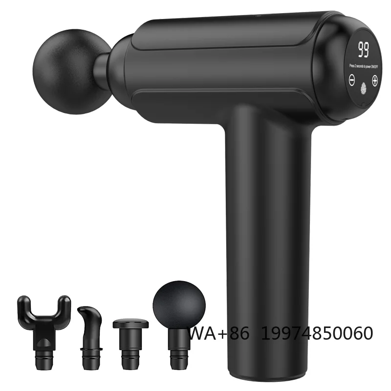 

Phenitech 2025 Portable Electric Muscle Massager 4 Speeds 30 Speeds 4 Massage Heads New Fascial for Body Brushed Motor