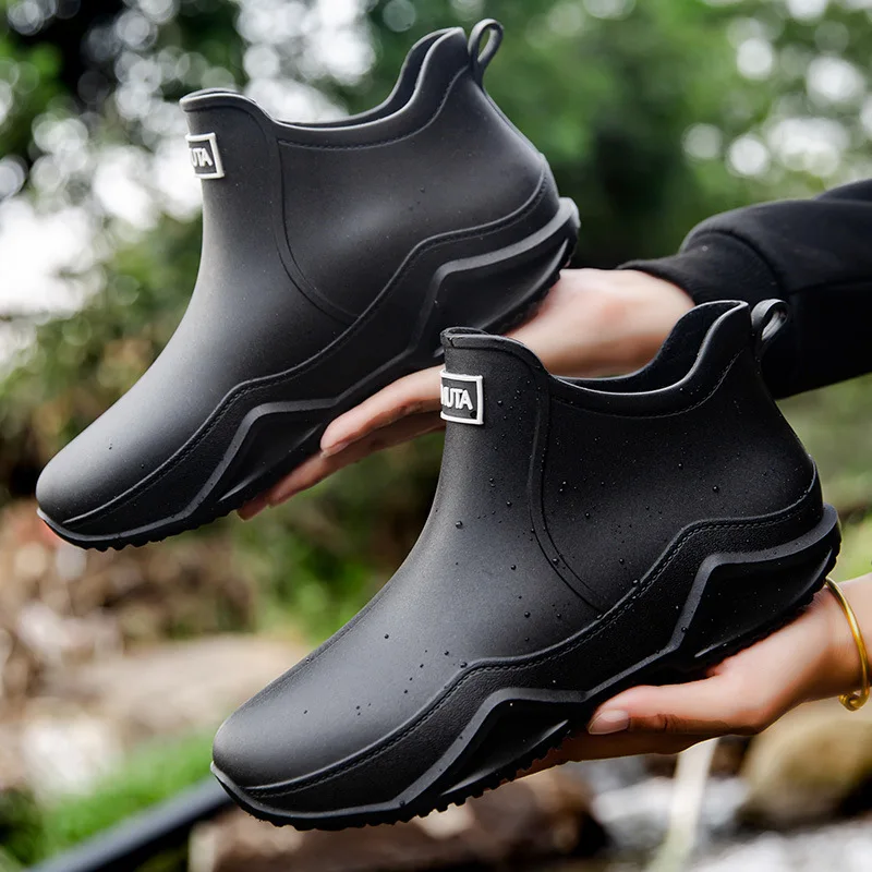 2026 new Low-cylinder Rain Shoes for Men and Women: Outdoor Fishing Waterproof Shoes, Stylish Style for Outdoor Wear, Rain Boots view 4