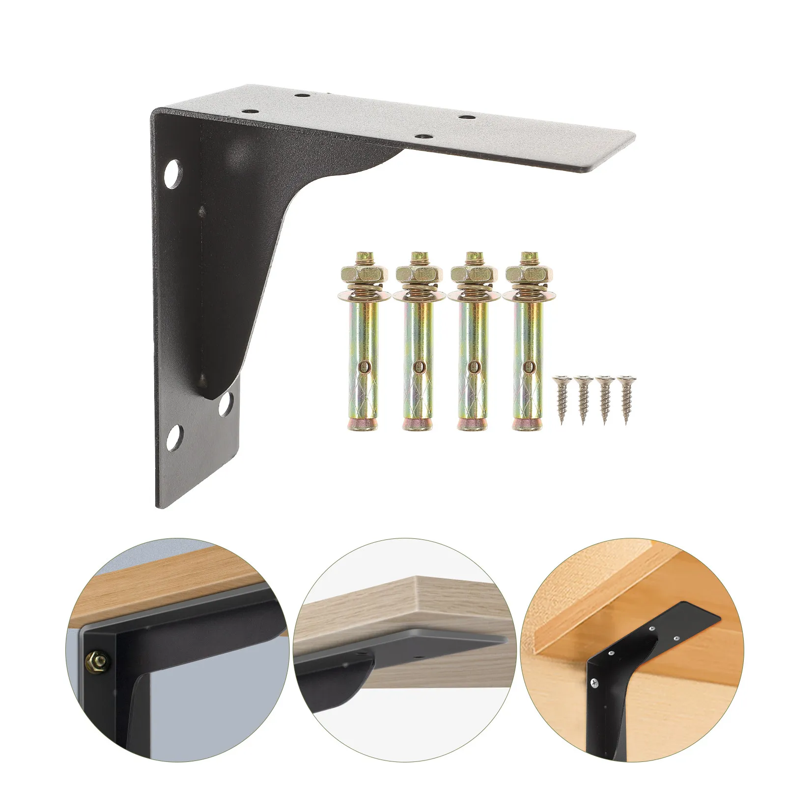 Heavy Duty Stainless Steel Shelf Brackets Simple Installation Floating Shelf Bracket Corner Mount Metal Brackets for Wood