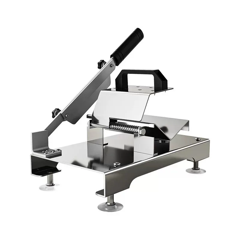 Home Manual Meat Slicer, Stainless Steel Cutter for Lamb Roll Rice Cake, Multifunctional Shredder Machine Commercial