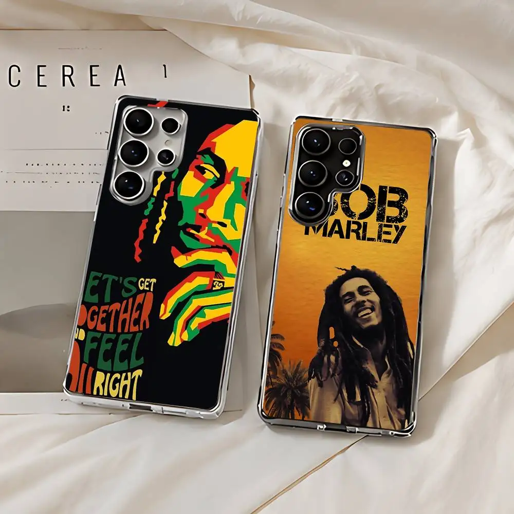 B-Bob Singer M-Marley Silicone Phone Case For Samsung Galaxy S21 S22 S23 S24ULTRA S25ULTRA FE Ultra Plus5G A52S S26 Cover
