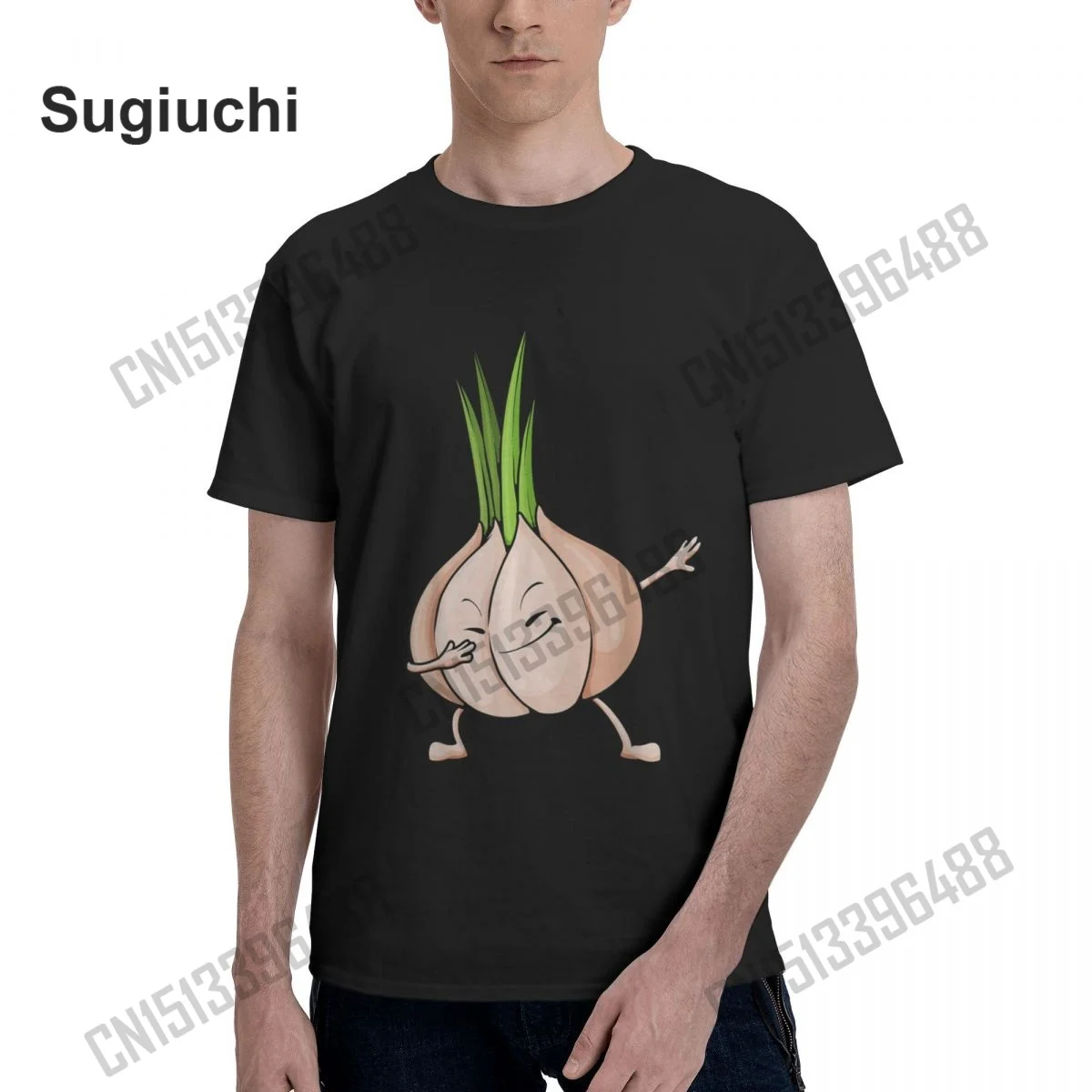 100% Cotton Cute Garlic Design For Men Women Plant Food Garlic Lover t shirts Casual T-Shirts Tops Tees S-6XL