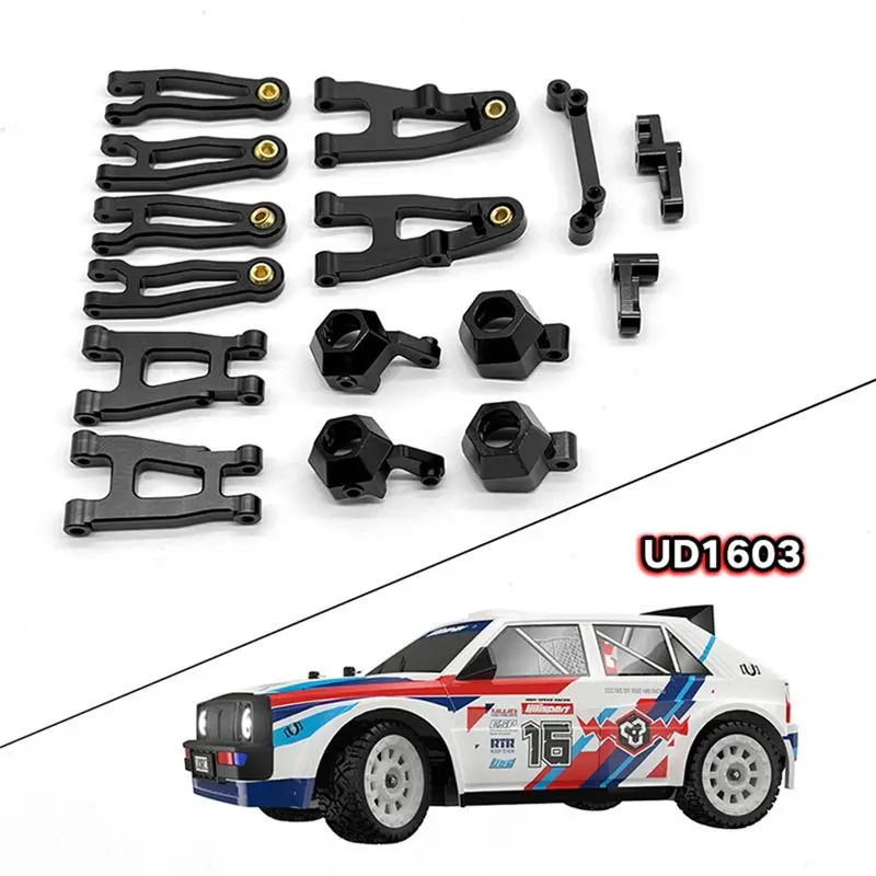 

Металлические передние и задние поворотные рычаги рулевого управления для радиоуправляемых машинок SG1603, SG1604, UD1601, UD1602, UD1607, UD1608 масштаба 1/16, запчасти для тюнинга, 3 шт.