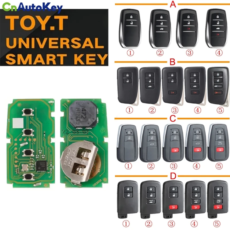 Xhorse VVDI 4D 8A PCB Board Universal Remote Smart Key For Toyota Camry Corolla RAV4 Highlander Crown ES300