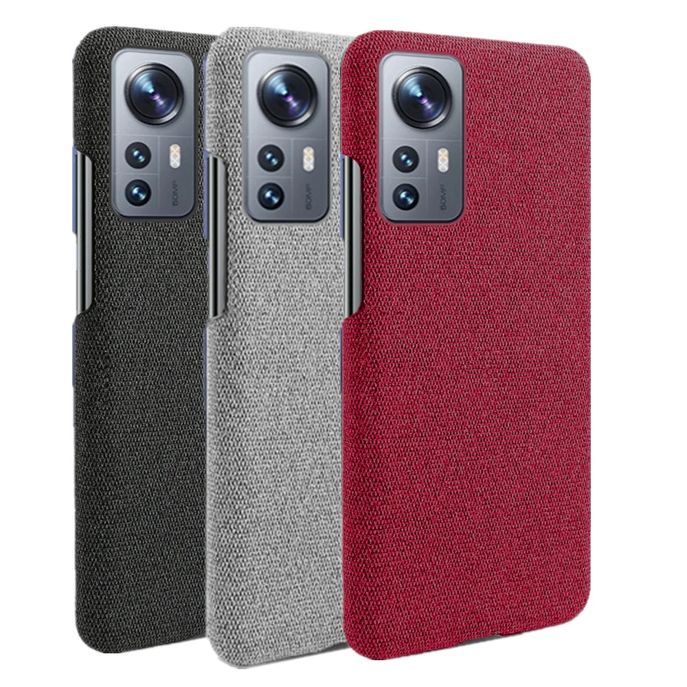 Xiaomi 12 Cloth Antiskid Case Funda For Xiaomi 12 11 Ultra Lite 5G 11T 11X Pro 11i Mi12 Slim Retro Fabric Hard PC Phone Cover