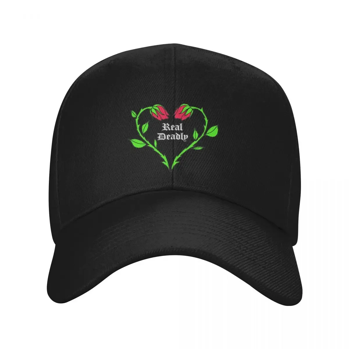 

Real Deadly Rose Design Baseball Cap Golf Wear Kids Hat Women Caps Men's