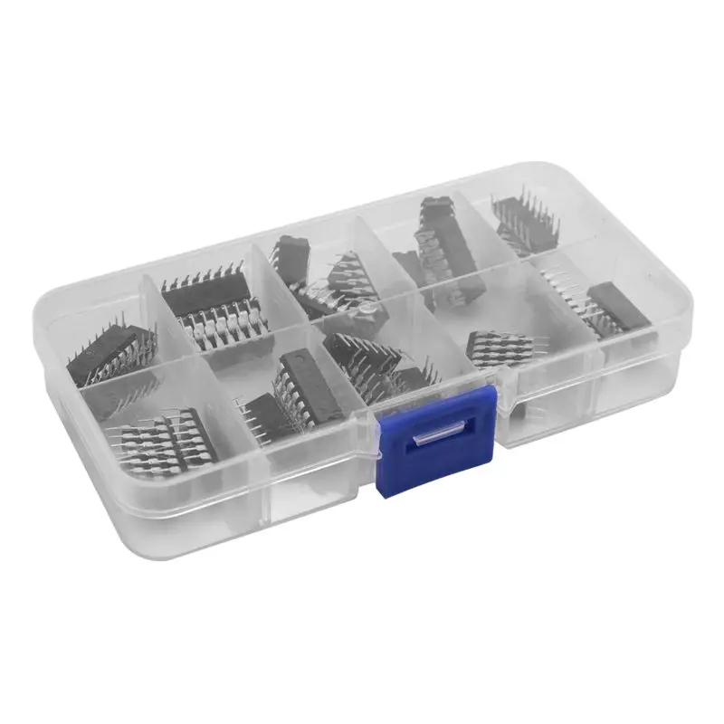 Kit de Sortimento de Circuitos Integrados Lógicos da Série 74Hcxx + 74Lsxx com 40 Peças, Chip Digital Integrado (20 Peças 74Hcxx + 20 Peças 74Lsxx)