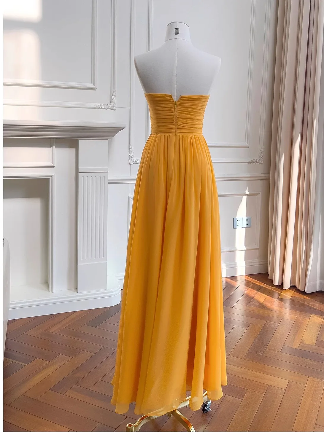 Falda larga adelgazante de cintura alta para dama de honor Dr Ele, falda larga sin hombros para Vaion y vacaciones, tela de poliéster, primavera 2026