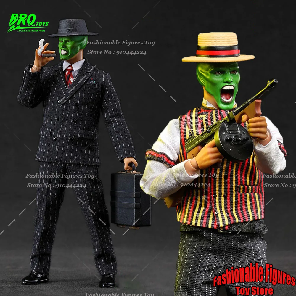 

BROTOYS LR009 1/12 Men Soldier Jim Carrey Mask Bank Teller Magical Abilities Dolls 6" Action Figure Full Set Model Collectible