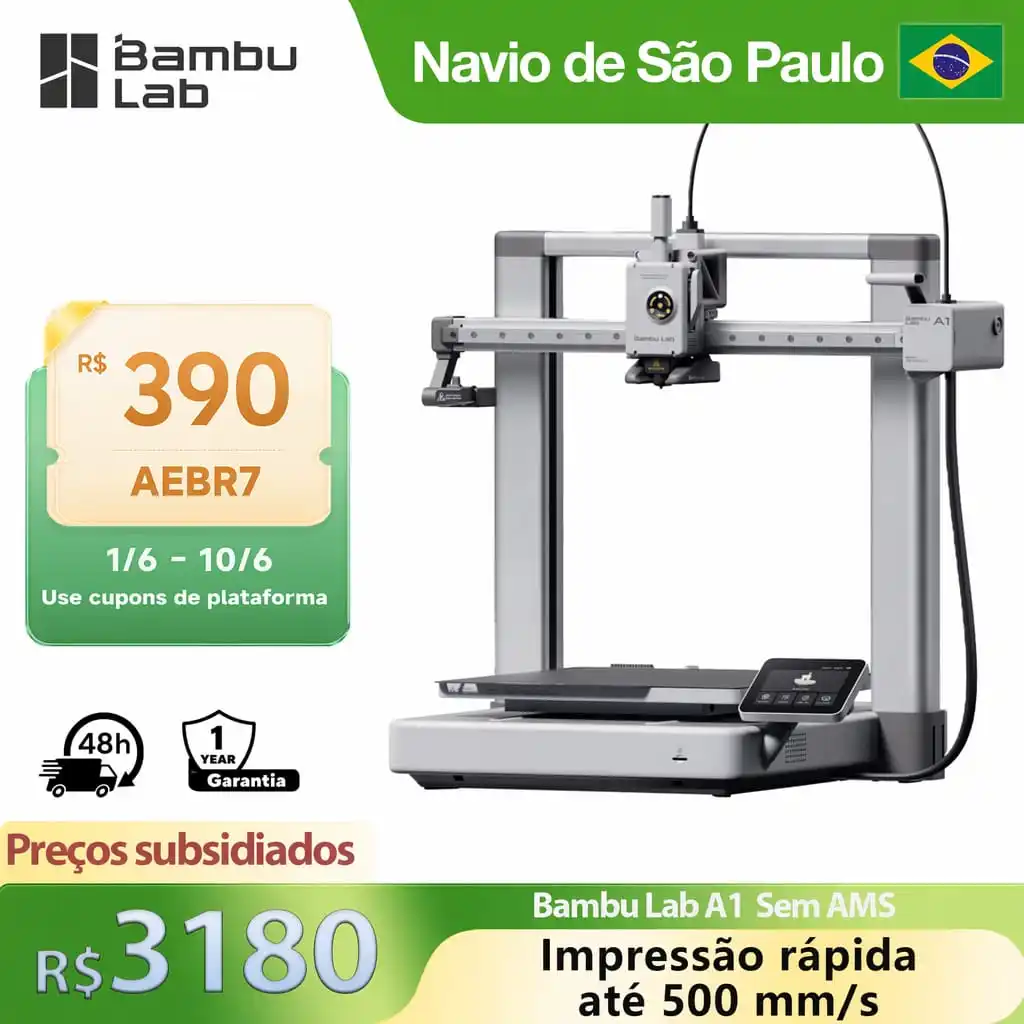 Bambu Lab A1 Desktop 3D Printer High Speed Auto Leveling Direct Drive Extruder Silent Printing 256×256×256mm Without AMS
