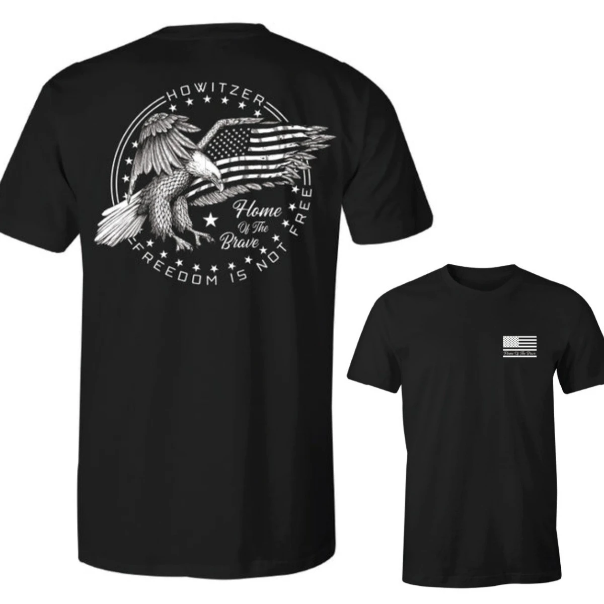 Home of The Brave Tactician Graphic Cotton Tee Printing High-end Luxury Unisex Style Both of Men and Women