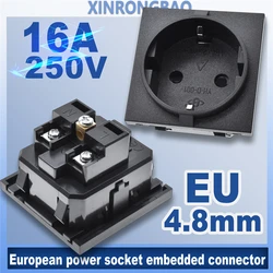 Europe socket embedded industrial outlet Inverter output socket EU universal electrical Russia,South Korea AC power connector16A