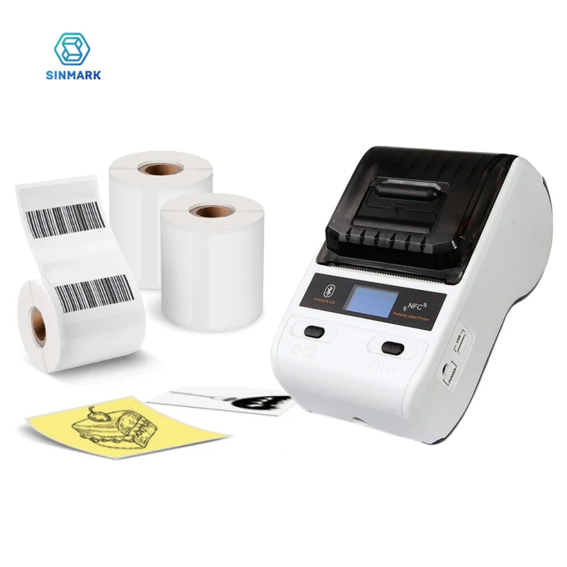 SINMARK Small Mobile Label Printer Inkless Bluetooth Portable Thermal LOGO Label Printer Sticker Maker Creative Gifts