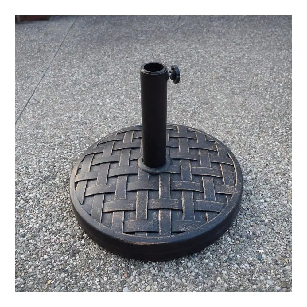 

Living Antique Bronze 33 Lb Round Plastic And Concrete Patio Umbrella Stand Base