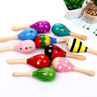 1PC Sand Hammer Percussion Instrument Color Small Drums Percussion Clap Hands Happy Gift Fun Gift Music Teaching