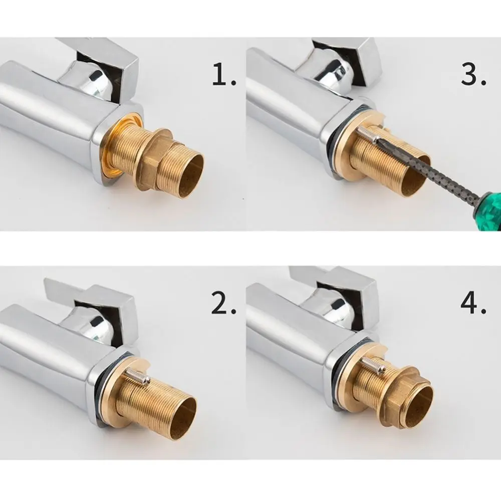 1 Stuks Wastafel Kraan Borgstuk Antiloszittende Wasmachine Vervanging Accessoires Kraanbevestigingsfittingen Set Messing Roestvrij Staal