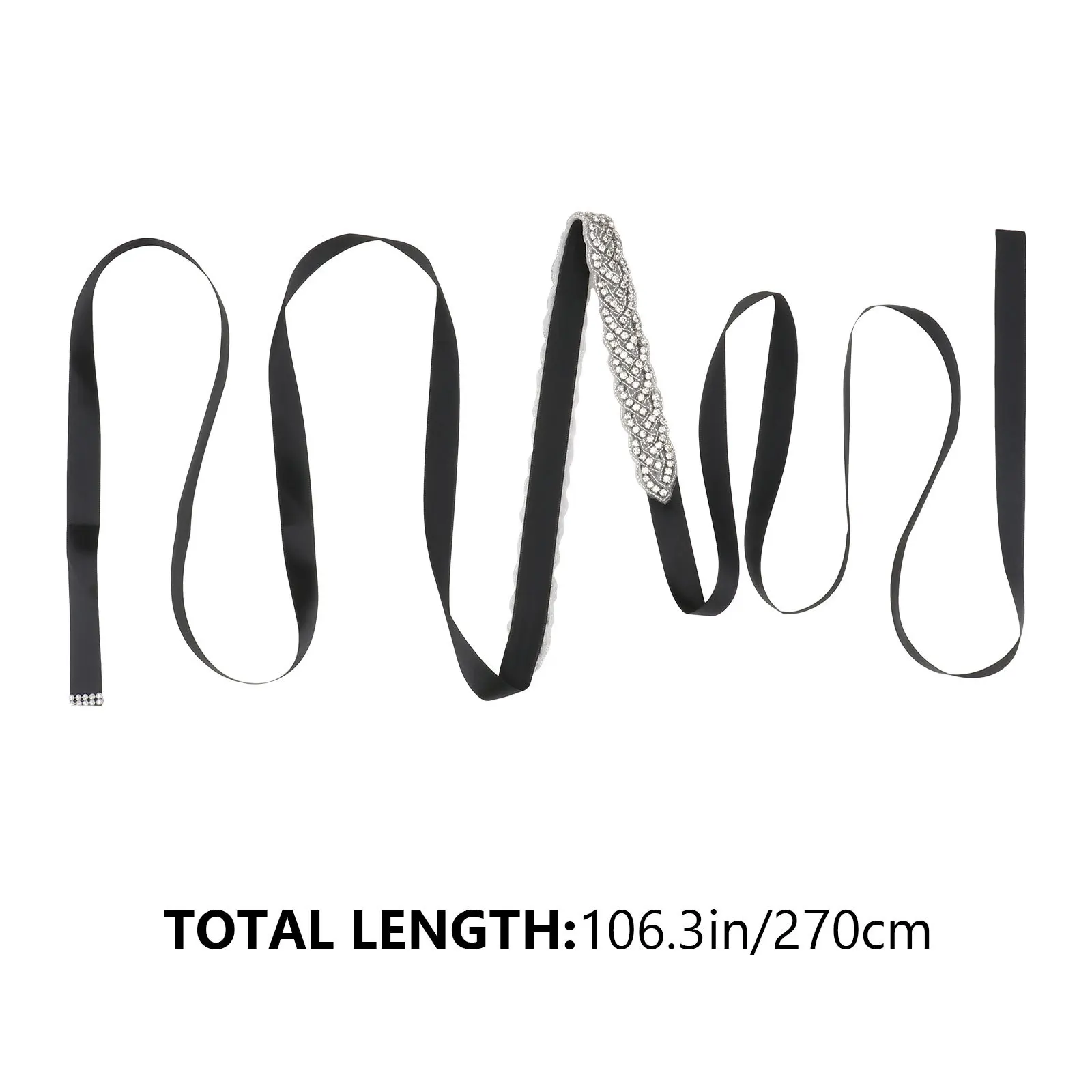 1 قطعة حجر الراين الزخرفية حزام فستان الزفاف حزام خصر الحفلات حساسة مشرقة حزام الإكسسوار #6