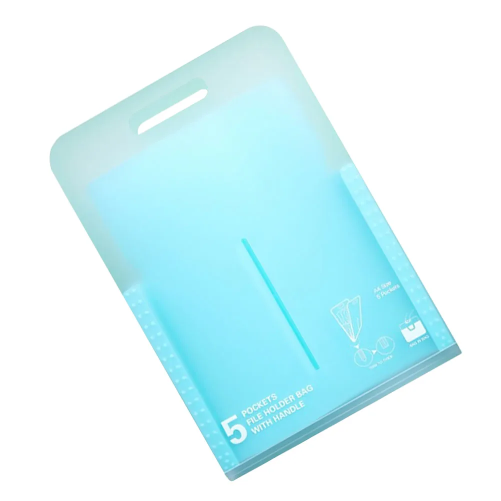 

Папка для файлов формата А4, 5 карманов, портативный расширяемый органайзер для документов, легкий материал из полипропилена для офиса, школы, дома, путешествий