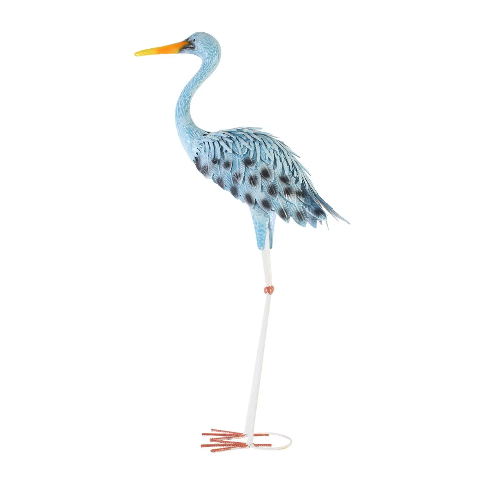 Blue Heron Statue Yard Ornament for Courtyard Living Room Indoor and Outdoor