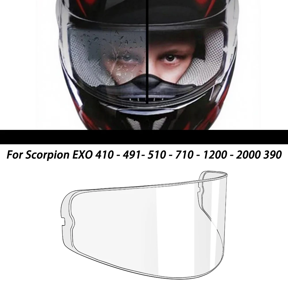 

Motorcycle Helmet Visor Film Anti Fog For Scorpion EXO 410 / 491 / 510 / 710 / 1200 / 2000 390 Anti Fog Lens Helmet Accessories