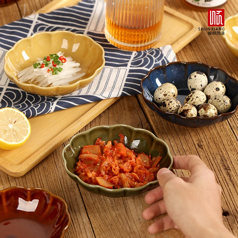 SOLECASA 花柄ディナープレート4枚セット、カラフルなレースエッジ装飾食器、家庭用