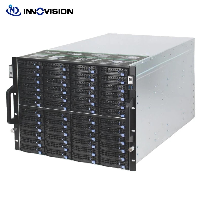 High Dense Rack mount 8U 72bay Top-Loaded  Storage Server Chassis 72HDD Trays Hotswap Case