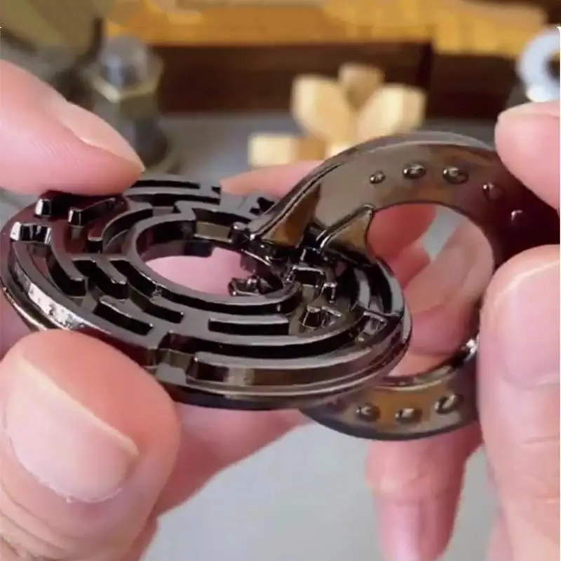 Maze Lock Brain Teaser Puzzles Magic Mind Challenge Unlock Interlocking Games IQ Smart Logic Test Toys Kids Educational Gifts