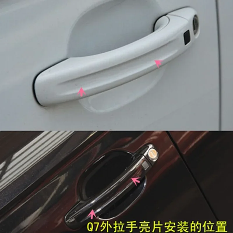 Fit for Audi Q7 4L SUV 2006 - 2014 Chrome Door Handle Trim Set Covers Access