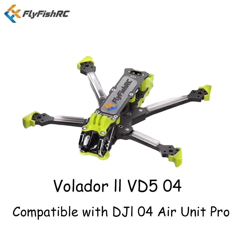 

FlyFishRC Volador II VD5 V2 Deadcat FPV T700 5inch Frame Kit compatible with DJI O3 O4 Air Unit for RC FPV Cinematic Drone