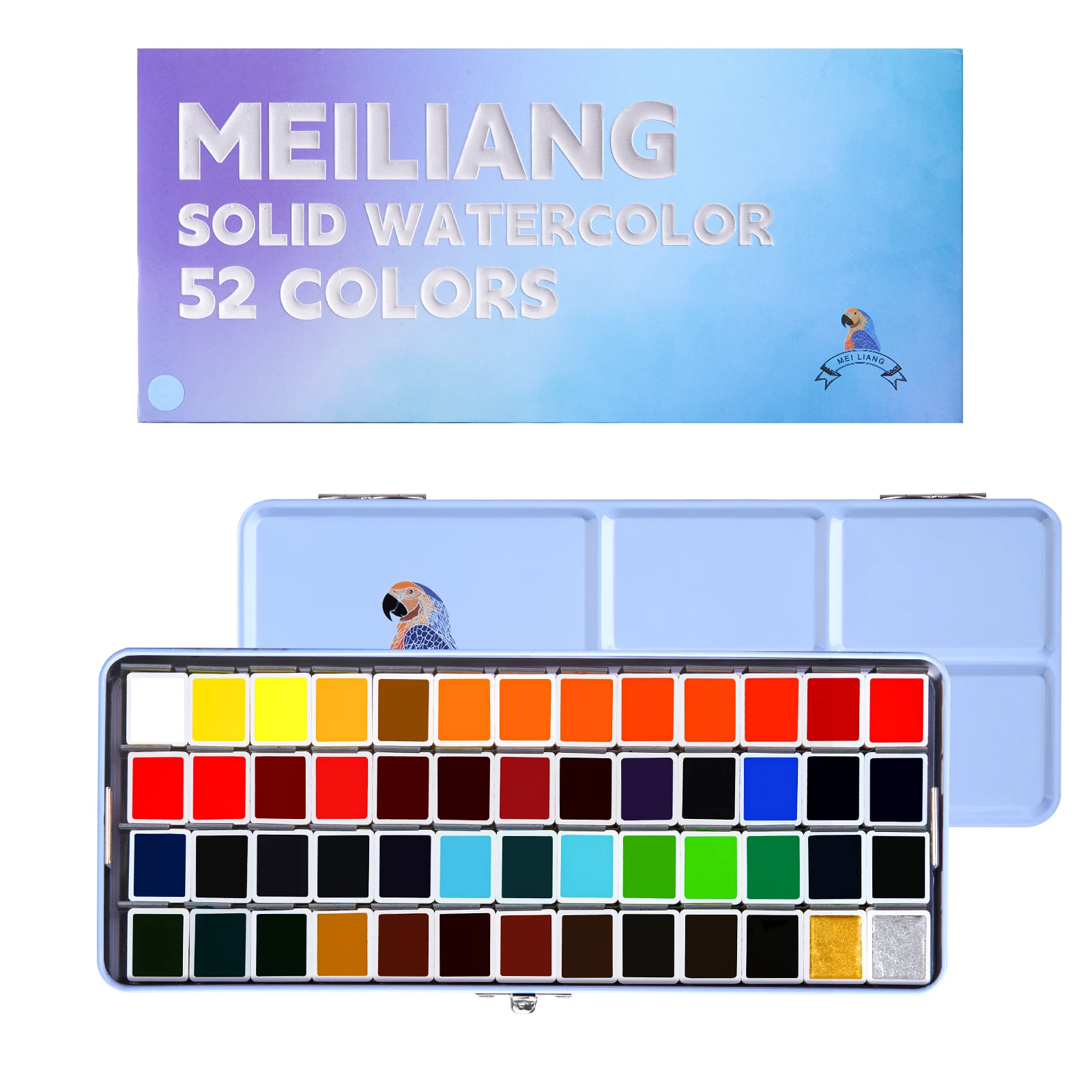 52 Colors Watercolor Paint Set Professional Travel Watercolor Pigment Art Supplies Suitable for Artist Students Beginner