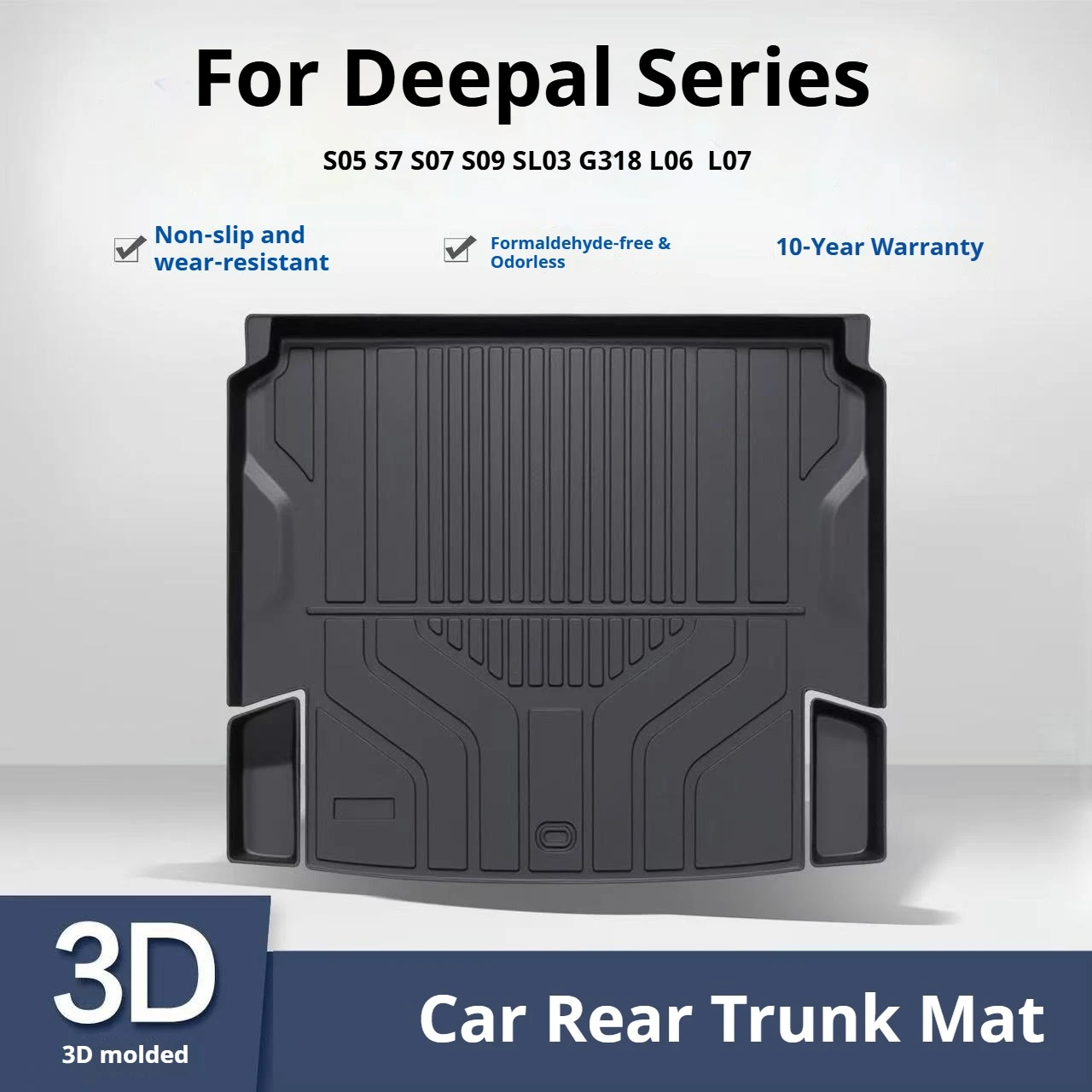 

For Changan Deepal S05 S7 S07 S09 SL03 G318 L06 L07 TPO Car Rear Trunk Mat Anti Slip Waterproof Durable Trunk Protective Pad