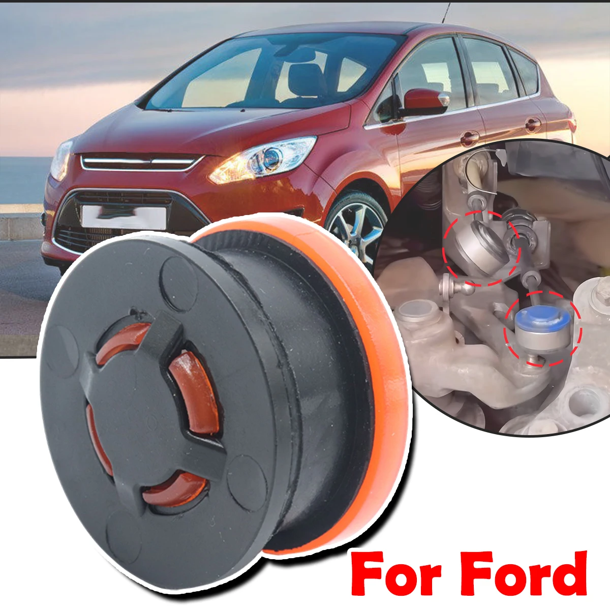 

For Ford Focus Fiesta C-Max Fusion Upgrade Gear Shift Cable Linkage End Rod Bushing Gearbox Shifter lever Grommet Repair Kit