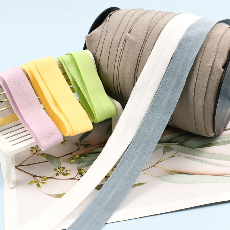 

20-100M 2Cm Edge Sewing Ribbon Elastic Bias Binding Tape Patchwork Quilting Fold Over Bands DIY Garment Hem Sleeve Sewings Trims