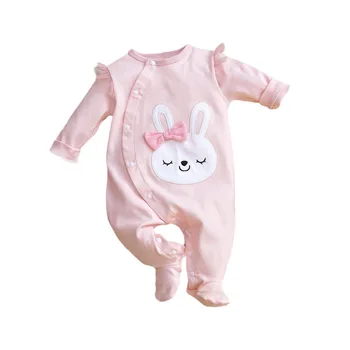 0-12Months cute Baby Rompers Newborn Girls 100% Cotton Clothes of Long Sheeve Infant…