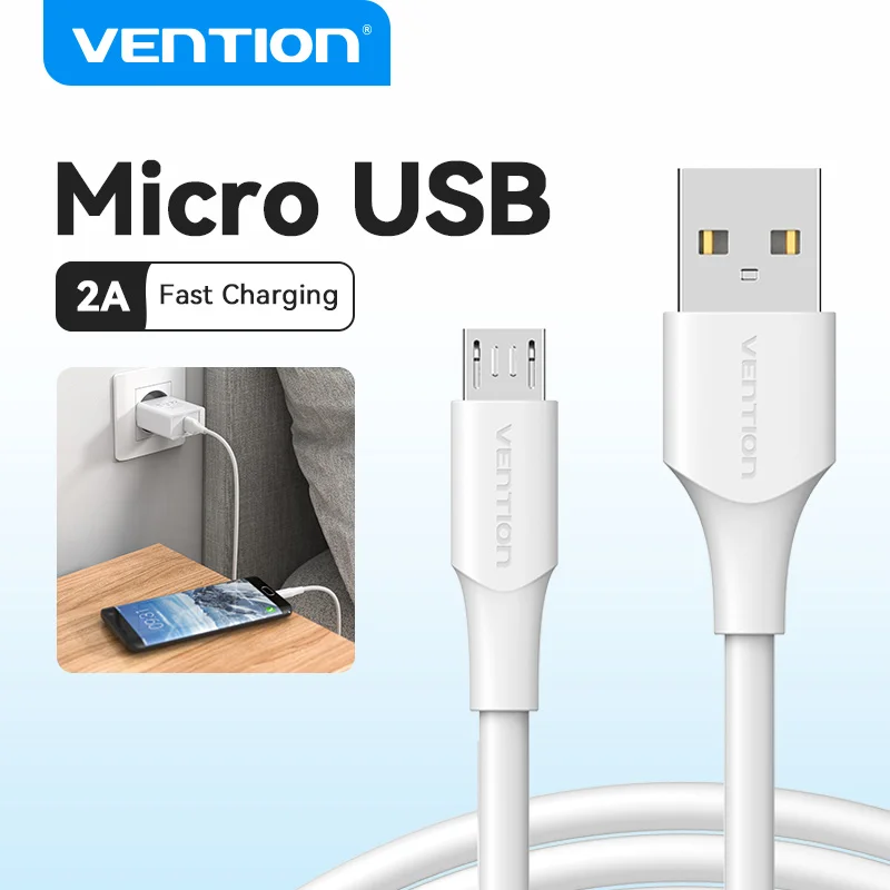 Vention USB 2.0 male to Micro-B male 2A Fast Charging Data Cable for Huawei Samsung Xiaomi Redmi 2A Fast Charger USB Data Cable