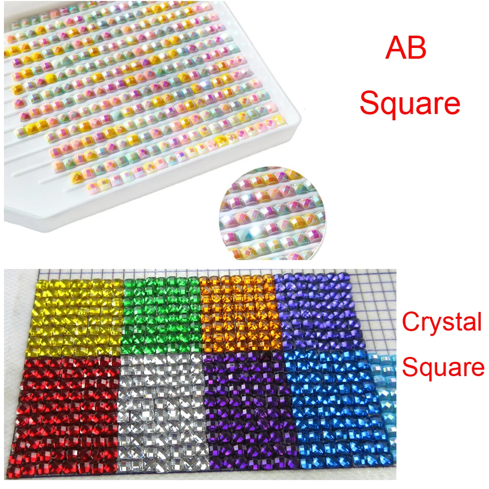 Sophie Beauty Square Full Fairy Dust Resin Diamond Painting Flower Love Men Crystal Drill Diamond Embroidery AB Stone Mosaic Art