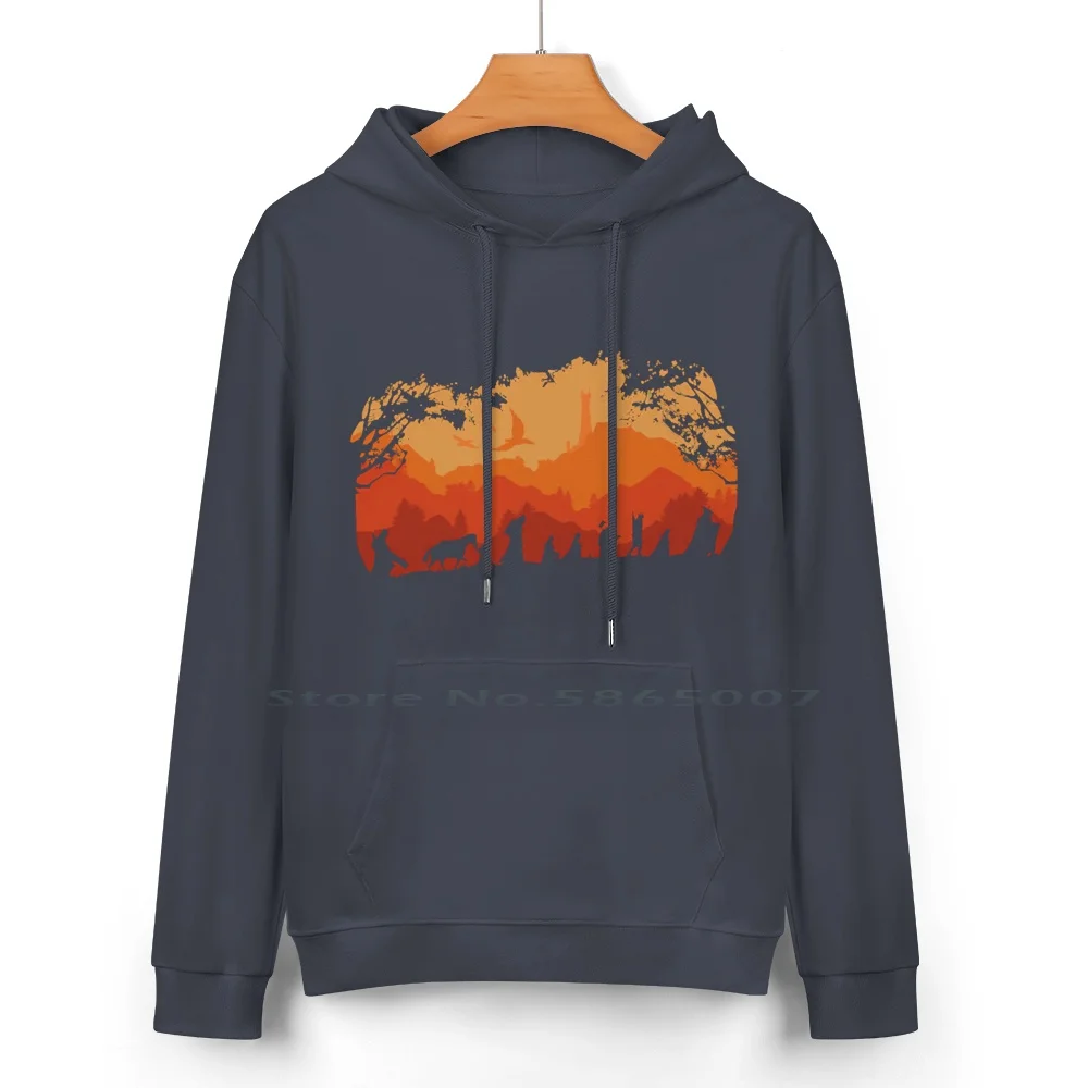 Nine Companions Pure Cotton Hoodie Sweater 24 Colors Gandalf Frodo Fantasy Aragorn Smaug The Shire Middle Earth Wizard Jrr